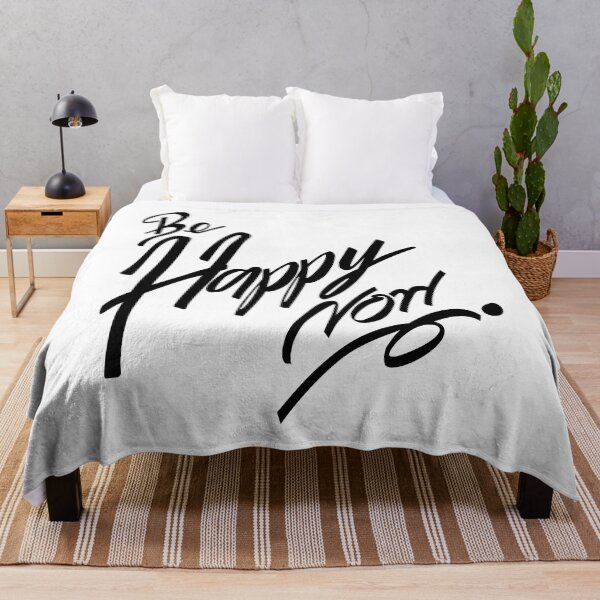 Artikelvorschau, Be Happy Now Schriftzug entworfen und verkauft von CeresGraphic.