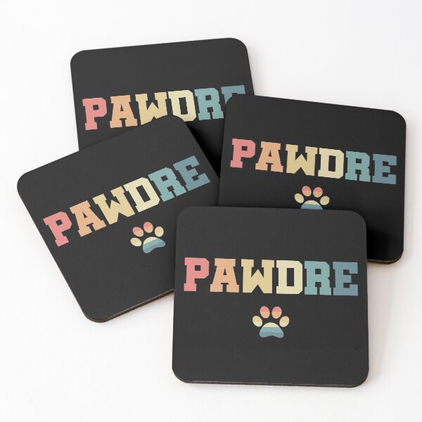 Item preview, Retro Pawdre text with paw print | Dog dad | Gifts for Dog owner Pawdre | New dog owner |Gifts for Dog Dad designed and sold by Violet Treasures.