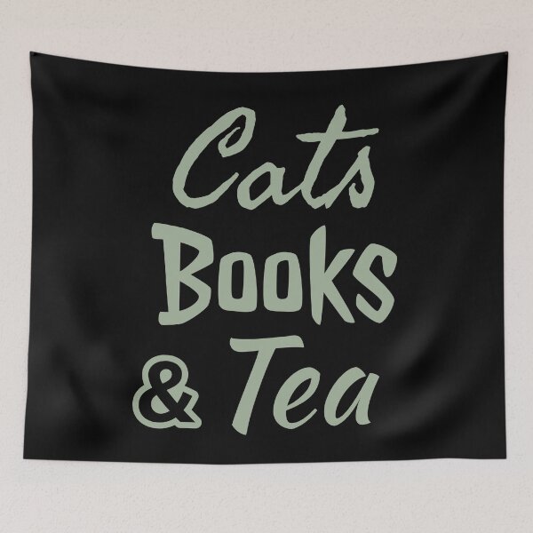 Item preview, Cats books and tea designed and sold by Seiya Kipgen.
