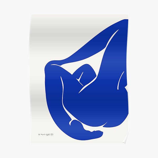 Henri Matisse Nu Bleu (Blue Nude) Reworked Wall Art Prints, Matisse Exhibition Posters, Art Prints, Men, Women, Gift Poster