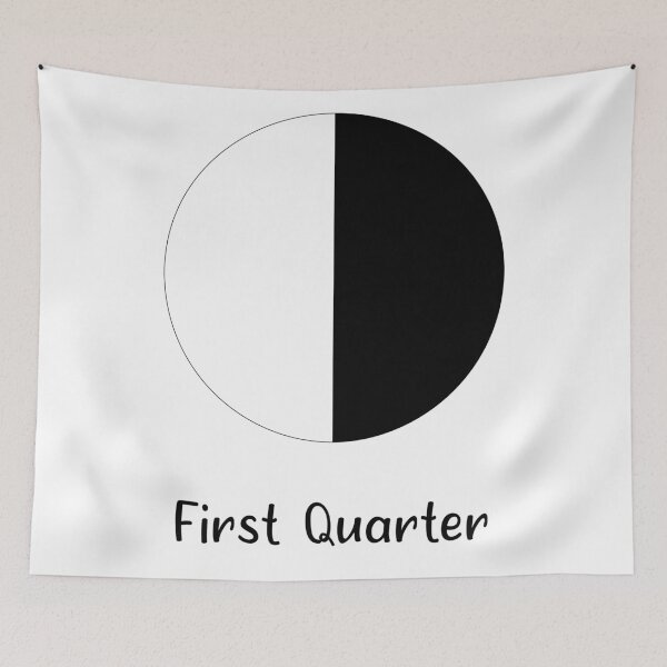 Item preview, First quarter moon phase designed and sold by babettepinkster.