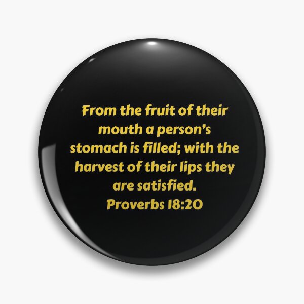 Artikelvorschau, Bible Verse Proverbs 18:20 entworfen und verkauft von Prayingwarrior.