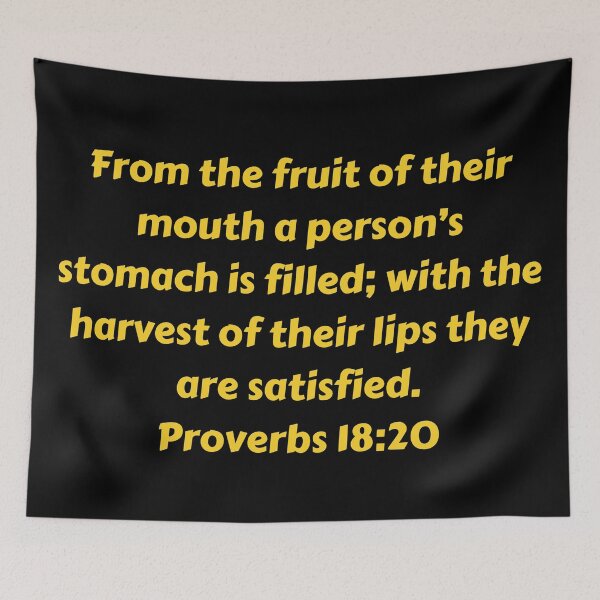 Item preview, Bible Verse Proverbs 18:20 designed and sold by Prayingwarrior.
