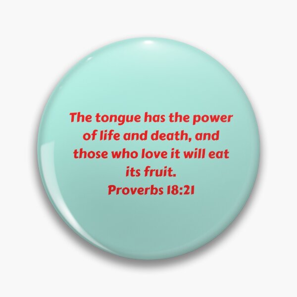 Artikelvorschau, Bible Verse Proverbs 18:21 entworfen und verkauft von Prayingwarrior.