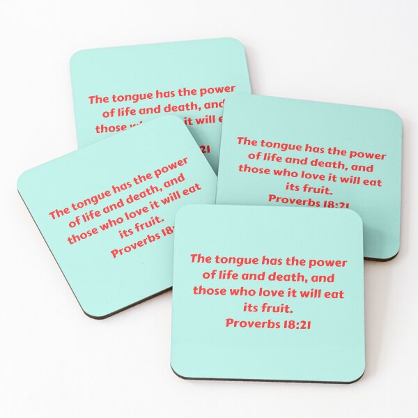 Artikelvorschau, Bible Verse Proverbs 18:21 entworfen und verkauft von Prayingwarrior.