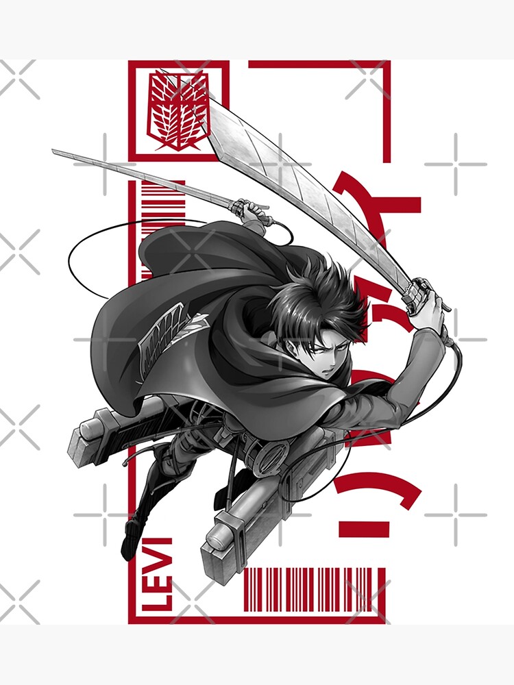 "Levi Ackerman - Attack On Titan - Typography 3" Poster For Sale By ...