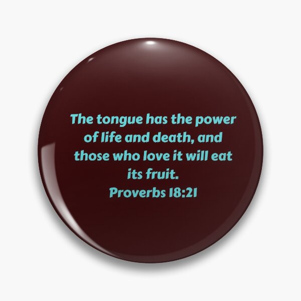 Artikelvorschau, Bible Verse Proverbs 18:21 entworfen und verkauft von Prayingwarrior.