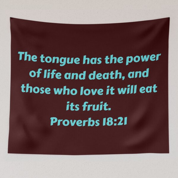 Item preview, Bible Verse Proverbs 18:21 designed and sold by Prayingwarrior.