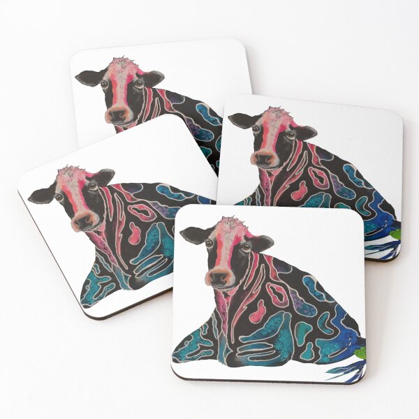 Item preview, Cow colourful  designed and sold by Tracey  Bartlett.