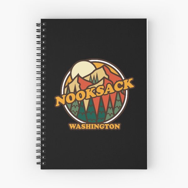 Item preview, Vintage Nooksack Washington Mountain Hiking Souvenir Print designed and sold by choonhoven.