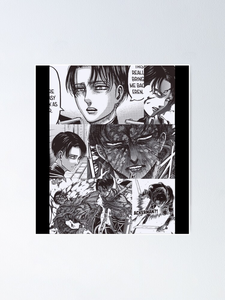 "Levi Ackerman Attack On Titan Manga Portrait" Poster By DianaGoldie6 ...