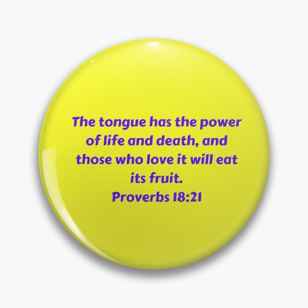 Artikelvorschau, Bible Verse Proverbs 18:21 entworfen und verkauft von Prayingwarrior.
