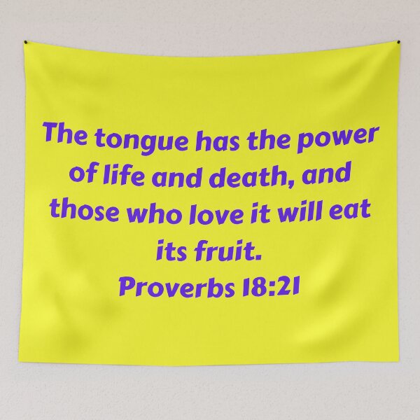 Item preview, Bible Verse Proverbs 18:21 designed and sold by Prayingwarrior.