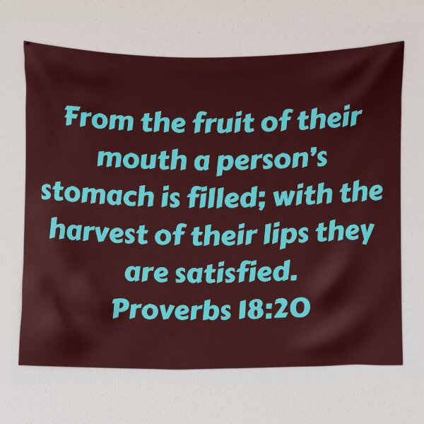 Artikelvorschau, Bible Verse Proverbs 18:20 entworfen und verkauft von Prayingwarrior.