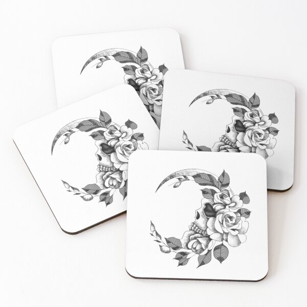 Item preview, skull, flowers designed and sold by vikcot.