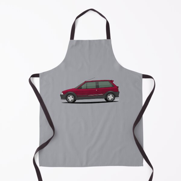 Item preview, Cit roen AX GTi single side view illustration - Maroon / Burgundy designed and sold by RJWautographics.
