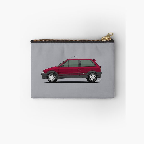 Item preview, Cit roen AX GTi single side view illustration - Maroon / Burgundy designed and sold by RJWautographics.