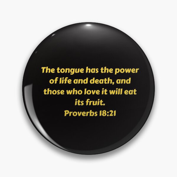Artikelvorschau, Bible Verse Proverbs 18:21 entworfen und verkauft von Prayingwarrior.