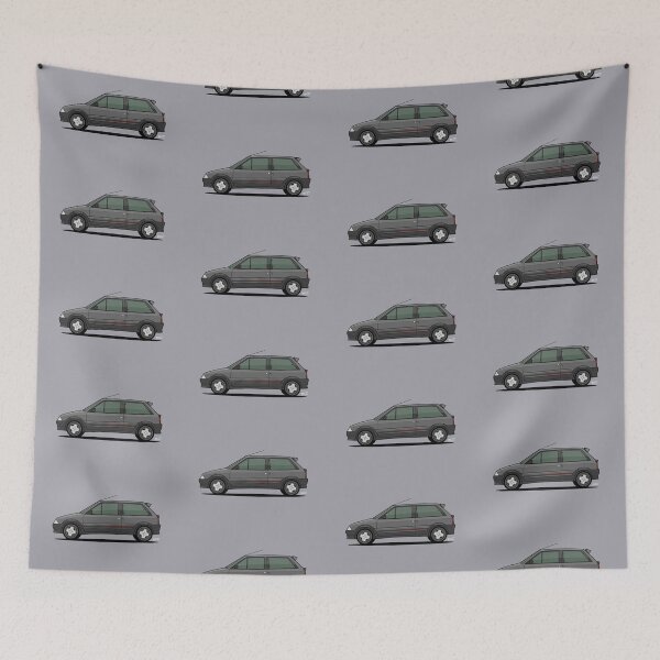 Item preview, Cit roen AX GTi single side view illustration - Grey designed and sold by RJWautographics.