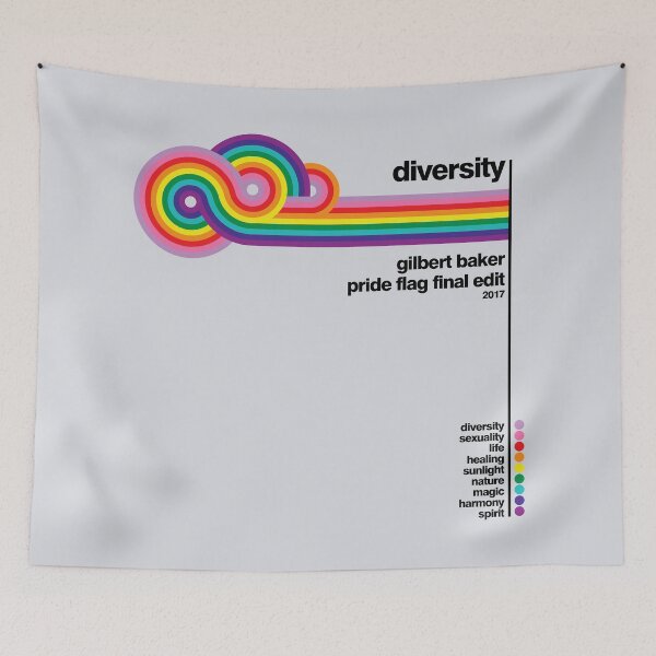 Item preview, Diversity: Gilbert Baker Pride Flag Final Edit 2017 designed and sold by BendeBear.