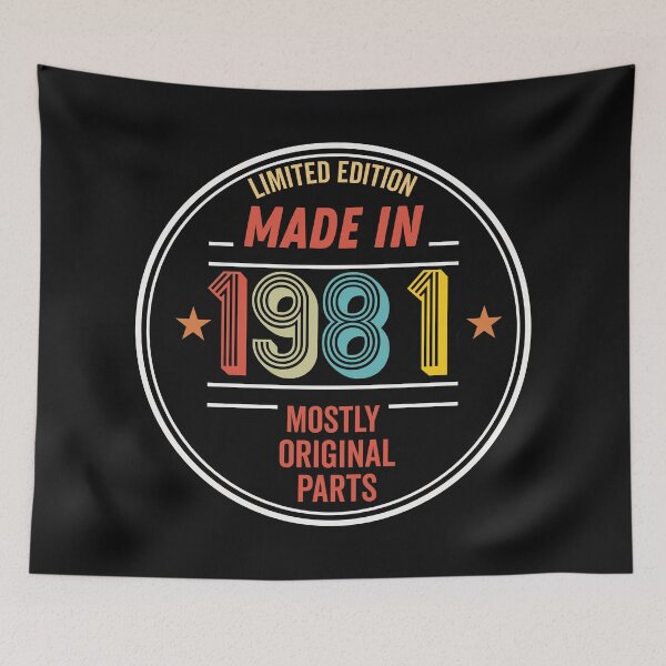 Item preview, Limited Edition Made In 1981 Mostly Original Parts - Funny Vintage Years Old Birthday Gifts. designed and sold by ALITOPRINCE.