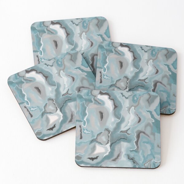 Item preview, Abstract pattern. Paint streaks, blue, turquoise, gray pastel spots. designed and sold by UVI-CA.