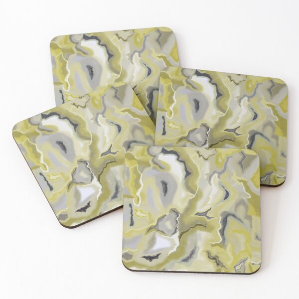 Item preview, Abstract pattern. Paint streaks, yellow, gray pastel spots. designed and sold by UVI-CA.