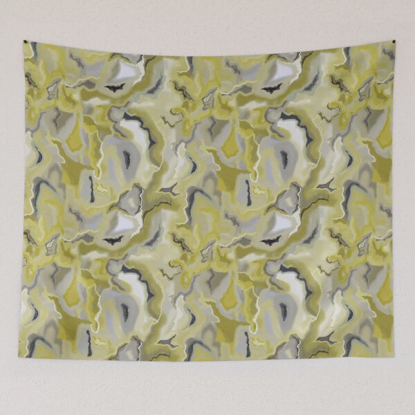 Item preview, Abstract pattern. Paint streaks, yellow, gray pastel spots. designed and sold by UVI-CA.