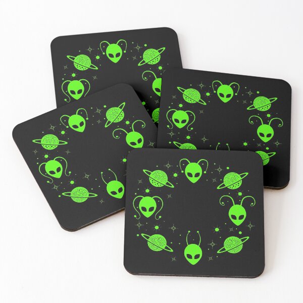 Item preview, Wonderful Green Alien Universe . Wondrous Cosmos With Planet and Stars designed and sold by lipemo.