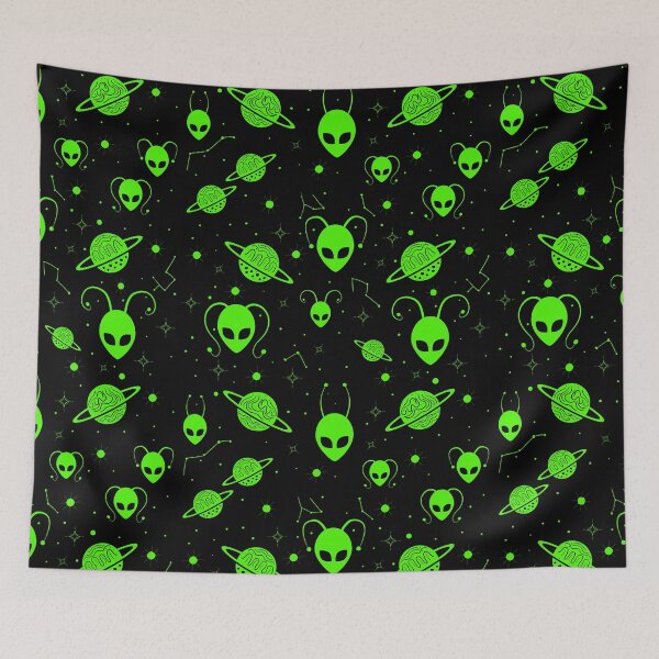 Item preview, Wonderful Green Alien Universe . Wondrous Cosmos With Planet and Stars designed and sold by lipemo.