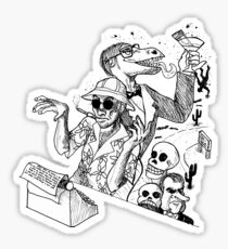 HS Thompson writing Sticker