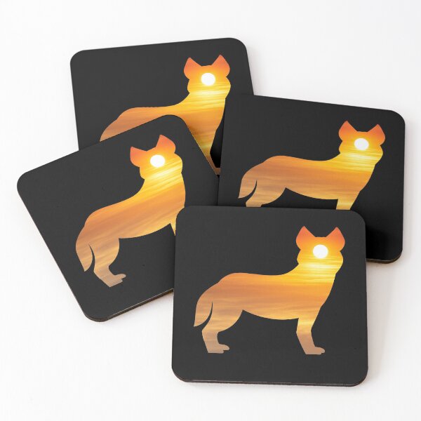Item preview, Husky Dog Silhouette Sunrise designed and sold by alaechamlal.