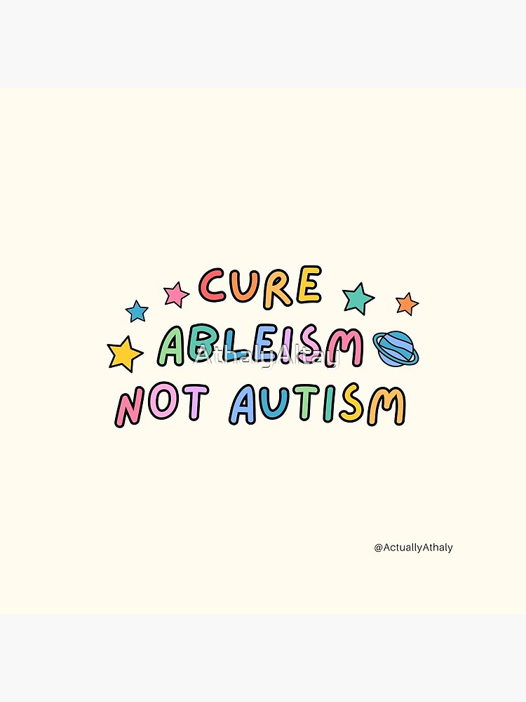 Thumbnail 3 of 3, Pin, Cure Ableism Not Autism designed and sold by AthalyAltay.