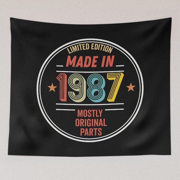 Item preview, Limited Edition Made In 1987 Mostly Original Parts - Funny Vintage Years Old Birthday Gifts. designed and sold by ALITOPRINCE.