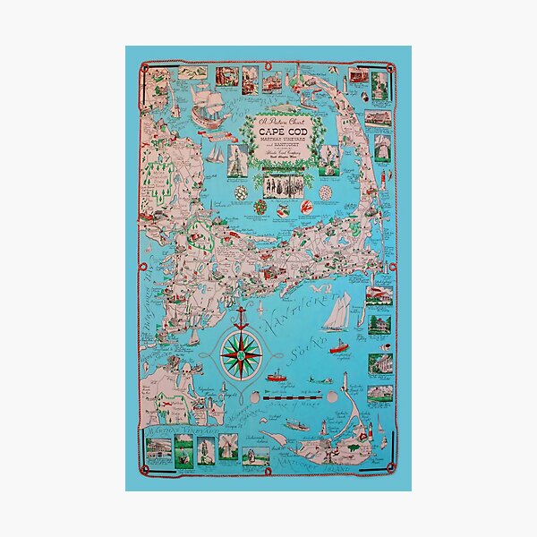 A Picture Chart of Cape Cod Photographic Print