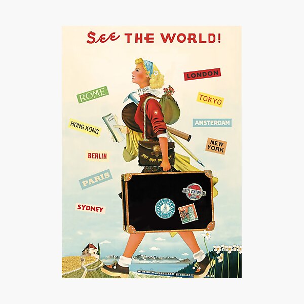 See The World Travel Vintage Photographic Print
