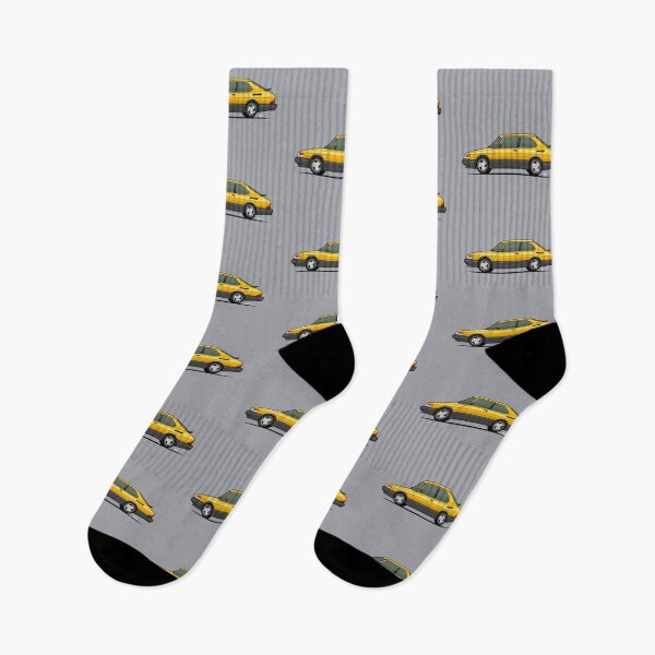 Item preview, Saab 900 Turbo single side view illustration - Yellow designed and sold by RJWautographics.