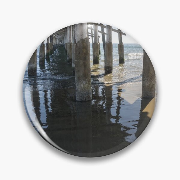 Item preview, Silky Sands - Low Tide Under Newport Beach Pier Orange County California designed and sold by Georgia Mizuleva.