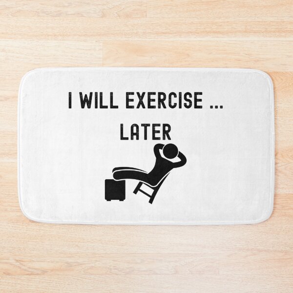 Item preview, I will exercise... later - procrastination quotes sticker print designed and sold by ThousandAutumns.