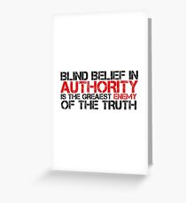 Political Quote Protest Authority Information Greeting Card