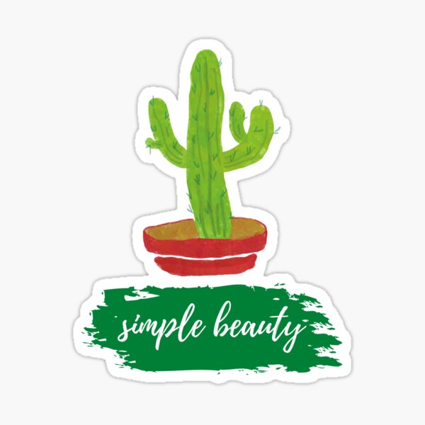 Simple Cacti Sticker for Sale by savkat