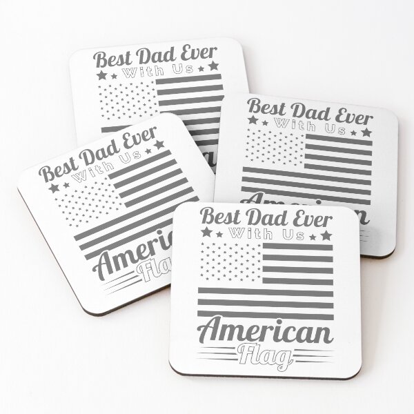 Item preview, Best Dad Ever With Us American Flag (B&W) designed and sold by Styler Design.