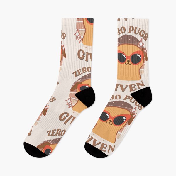 Item preview, ZERO PUGS GIVEN Cute Pug Wearing Sunglasses designed and sold by sunnyxvibesss.