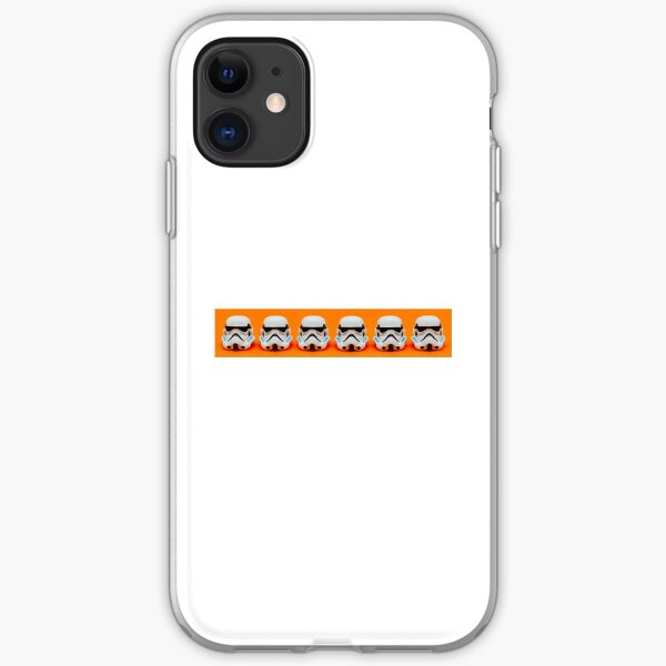 Lego Storm Troopers on orange iPhone Soft Case