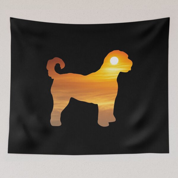 Item preview, Labradoodle Dog Silhouette Sunrise designed and sold by alaechamlal.