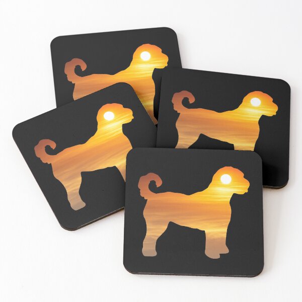 Item preview, Labradoodle Dog Silhouette Sunrise designed and sold by alaechamlal.