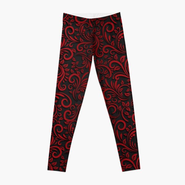 AZTEC Seamless Legging High Waist - BLACK / RED - Engineered Life