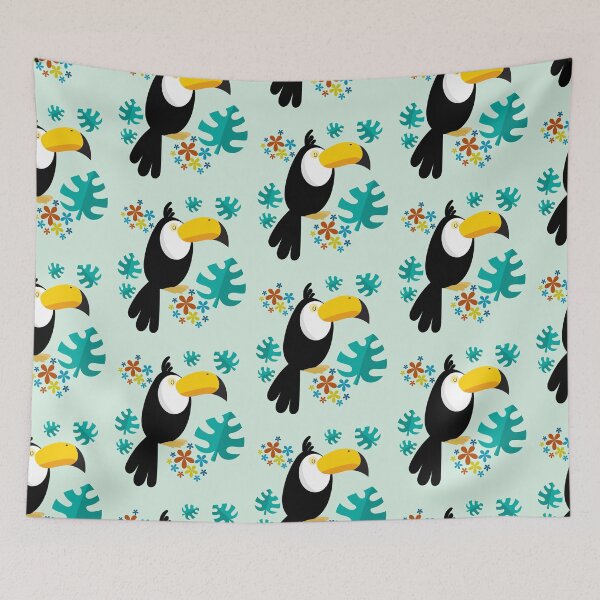 Item preview, Tropical  Toucans and Flowers designed and sold by Victoria Riabov.