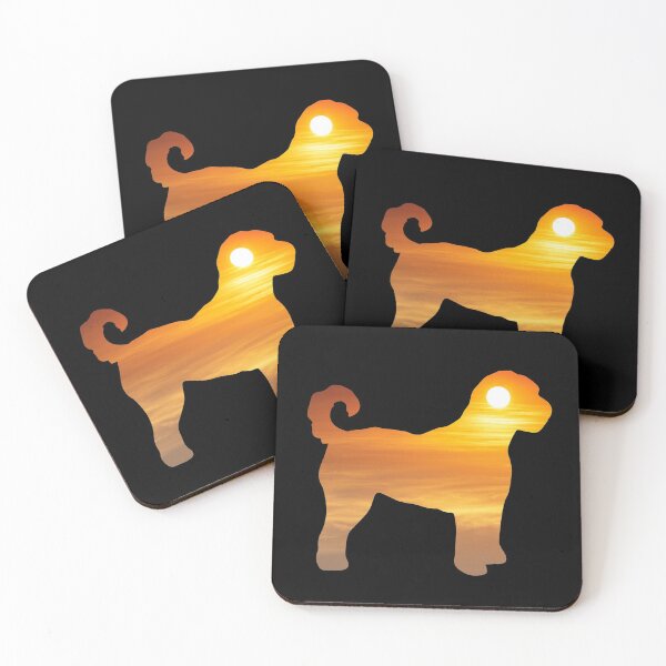 Item preview, Goldendoodle Dog Silhouette Sunrise designed and sold by alaechamlal.