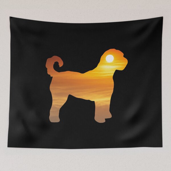 Item preview, Goldendoodle Dog Silhouette Sunrise designed and sold by alaechamlal.